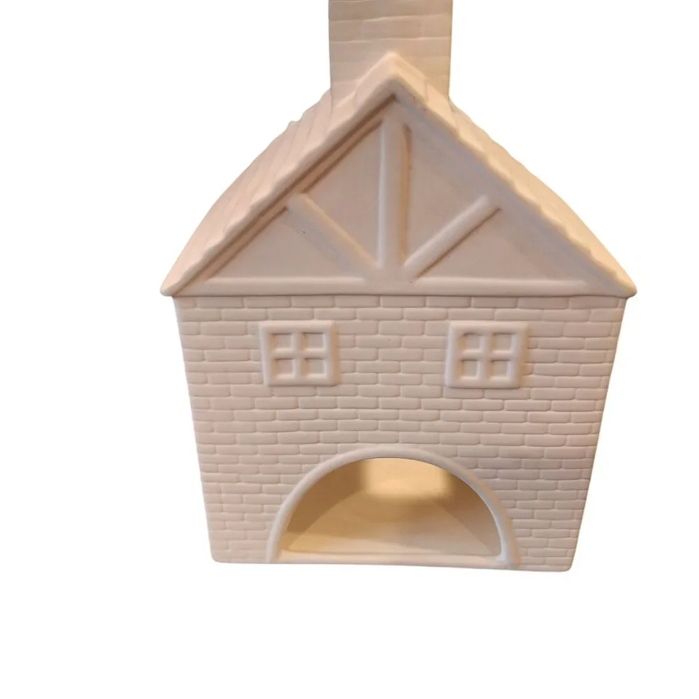 Williams Sonoma White Ceramic House Tea Light Candle Holder